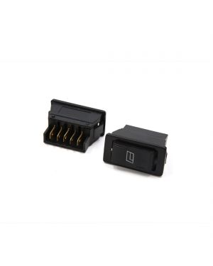 2Pcs 5 Terminals Black Car Electric Power Window Lifter Rocker Switch Controller