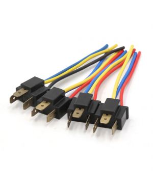 4Pcs H4 Foglight Lamp Bulb Car Male Wiring Harness Connector Socket Adapeter