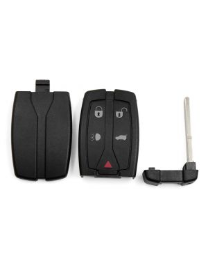 New 5 Buttons Uncut Insert Key Fob Remote Control Case Shell Replacement 3043A-TX9 for Land Rover Freelander Discovery 2