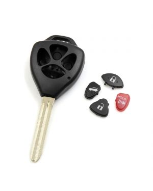 HYQ12BBY New 4 Buttons Uncut Key Fob Remote Control Case Shell Replacement for Toyota 4Runner 2010-2016