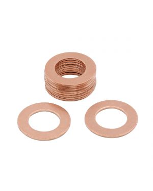 12mm Inner Dia Copper Crush Washers Flat Car Sealing Gaskets Plate Rings 10pcs