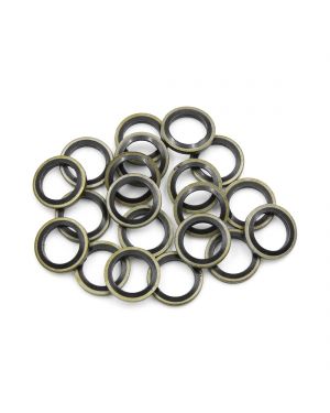 20pcs Engine Oil Crush Washers Drain Plug Gaskets 12mm ID. 18mm OD. Bronze Tone for Car