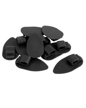 Universal Car Floor Mat Clips Fixing Grips Anti Slip Buckle Black 28x56mm 10pcs