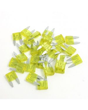 30 Pcs 32V 20A Small Automotive Car Truck SUV Blade Fuses Yellow