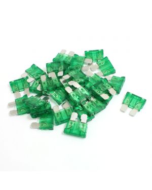 30 Pcs 30A Automotive Car Truck SUV Adapter in Blade Fuse Green