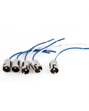 5 Pcs 1156 Metal Plastic Housing Turn Tail Wired Light Socket for Car