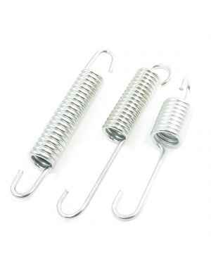 3 in 1 Ring Metal Motorcycle Kickstand Spring Silver Tone
