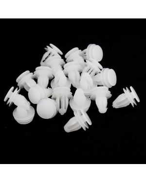 20 Pcs White Plastic Rivet Retainer Door Trim Clips Fastener for Car