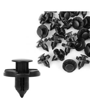 30 Pcs Plastic Drive Rivets  Flaps Bumper Fender Push Clips 8mm for Nissan