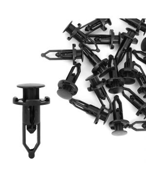 20 Pcs Black Push-Type Fastener Rivet Retainer Clips for Toyota