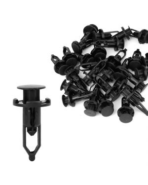 30 Pcs Black Push-Type Fastener Rivet Retainer Clips for Toyota