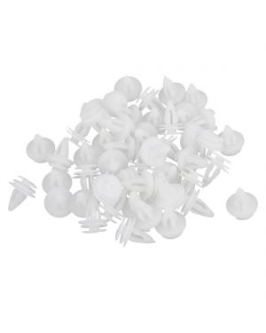 50 Pcs White Plastic Rivet Fastener Expanding Screw Fender Clips 9.3mm Hole for BMW