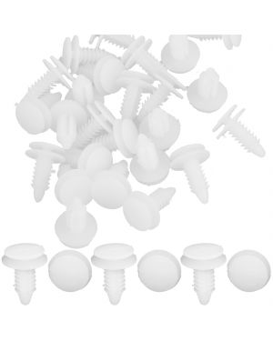 25 Pcs 7.5mm Hole Pickup Door Panel Clips Fasteners White for Chrysler