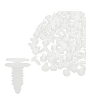 100 Pcs 7.5mm Hole Dia Plastic Rivets Fastener Bumper Clips for Chrysler