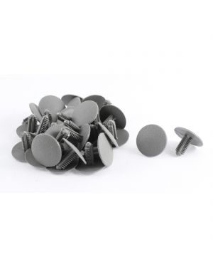 30pcs 6.5mm Hole Dia Gray Car Auto Fairing Trim Plastic Screw Fit Rivet Clips