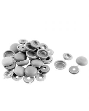20 Pcs Hinged Gray Polypropylene Decorative Screw Cover Cap