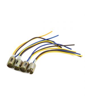 4Pcs 3 Wires 1157 Bulb Socket Brake Turn Signal Light Harness LED Lamp Adapter