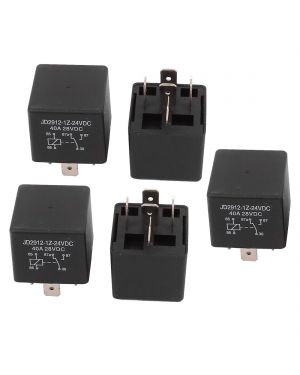JD2912 DC 24V Coil 40A 5 Pins SPDT Security Power Relay 5pcs