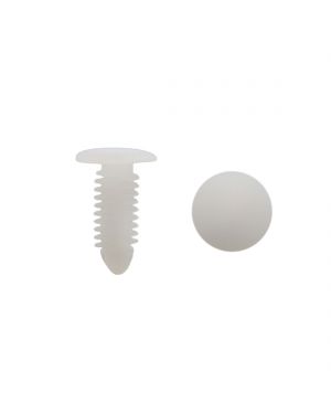 30Pcs White Plastic Rivets Splash Guard Fastener Push Type Clips 7.5 x 6.5mm