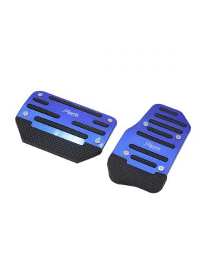 2pcs Metal Plastic Blue Non-slip Gas Brake Pedal Cover Pad for Car Vehicle