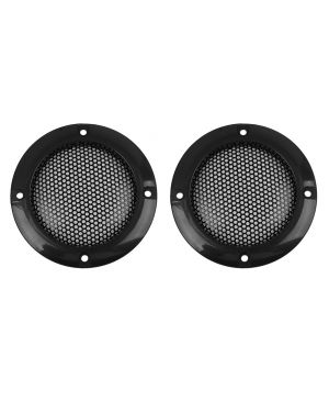 2pcs 2" Black Car Speakers Cover Steel Mesh Sub Woofer Subwoofer Grill Protector
