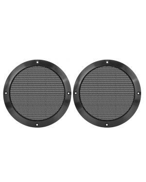 2pcs 6.5" Car Metal Speaker Cover Mesh Subwoofer Grill Horn Guard Glossy Black