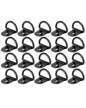 ACROPIX 20pcs Black D Shape Tie Down Anchors Lashing Ring for Car Truck Trailers RV Boats