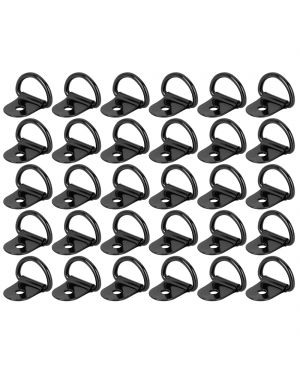 ACROPIX 30pcs Black D Shape Tie Down Anchors Lashing Ring for Car Truck Trailers RV Boats