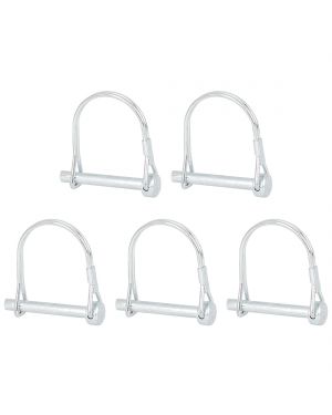 ACROPIX 5pcs 1.77" x 0.24" 45 x 6mm Arch D Shape Trailer Shaft Locking Pin Safety Coupler Pin for Car Boat